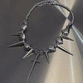Y2K Spike Cross Stainless Steel Pendant Necklace