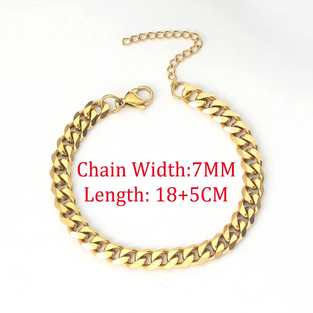 Rope Chain Bracelet 3-4mm — Stainless Steel