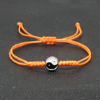 Yin Yang Braided String Bracelet — Adjustable, Multiple Colors