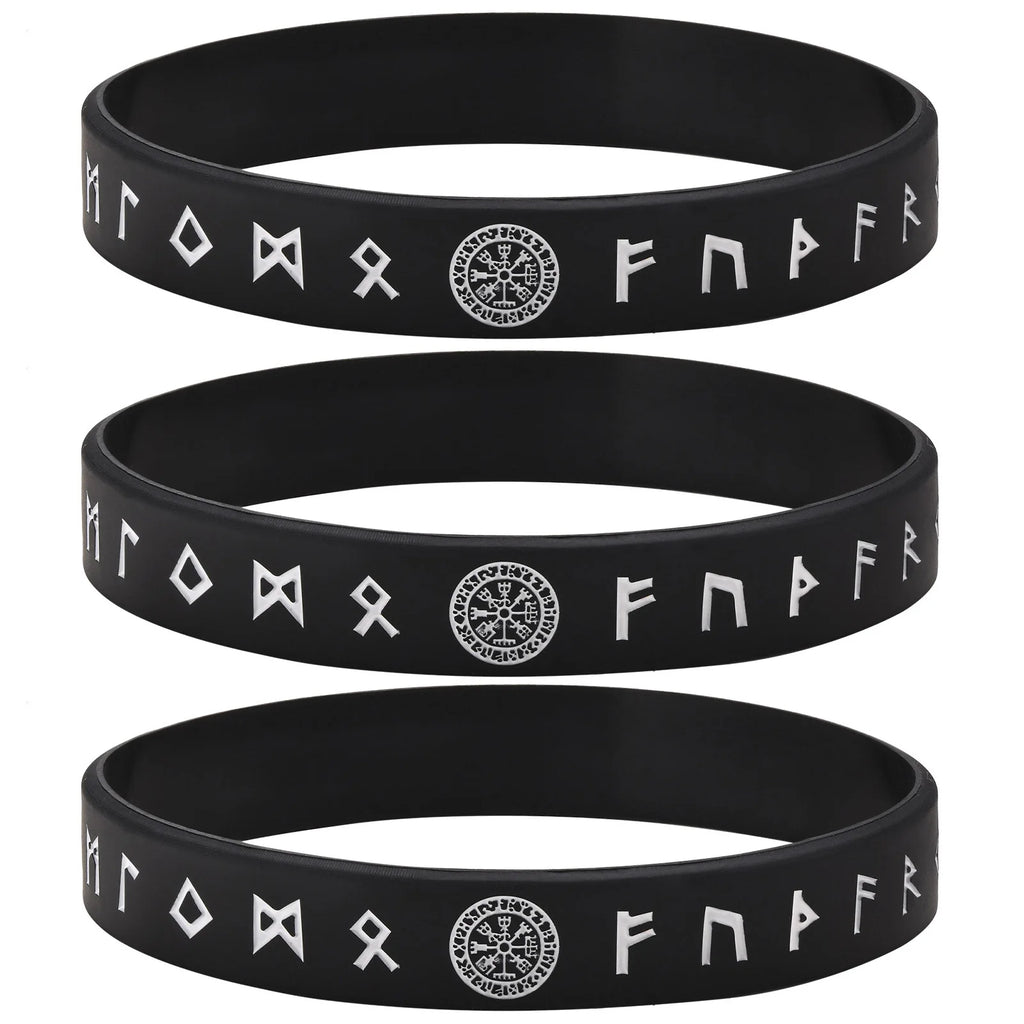 Viking Compass Silicone Bracelet 12mm