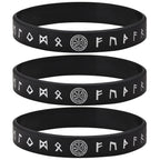 Viking Compass Silicone Bracelet 12mm