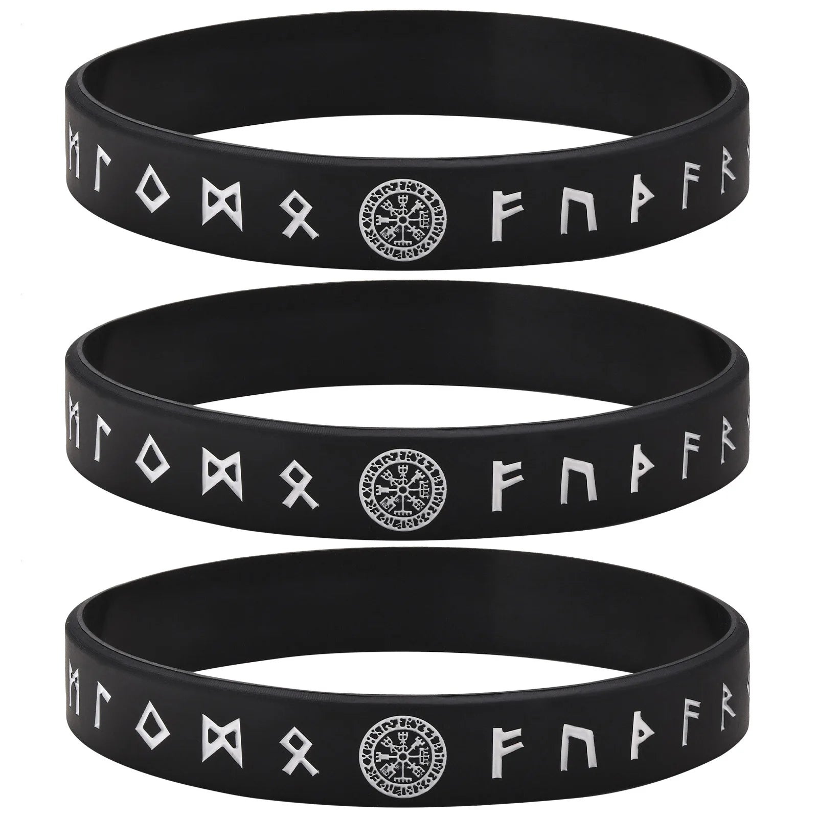 Viking Compass Silicone Bracelet 12mm