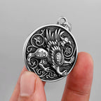 Stainless Steel Sweater Chain Greek Mythology Griffin Amulet Pendant Men's Necklace Retro Totem Necklace Jewelry Wholesale