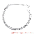 Twisted Snake Chain Bracelet — Gold or Silver, Stainless Steel