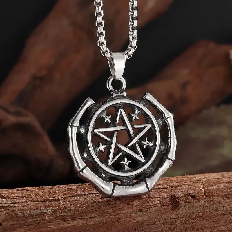 Witchcraft Pentagram Pendant Necklace — Stainless Steel