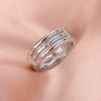Minimalist Atlantis Amulet Ring — Stainless Steel