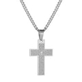 Gold Bible Cross Pendant Necklace — Stainless Steel