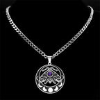 Moon Crescent Pendant Necklace — Stainless Steel