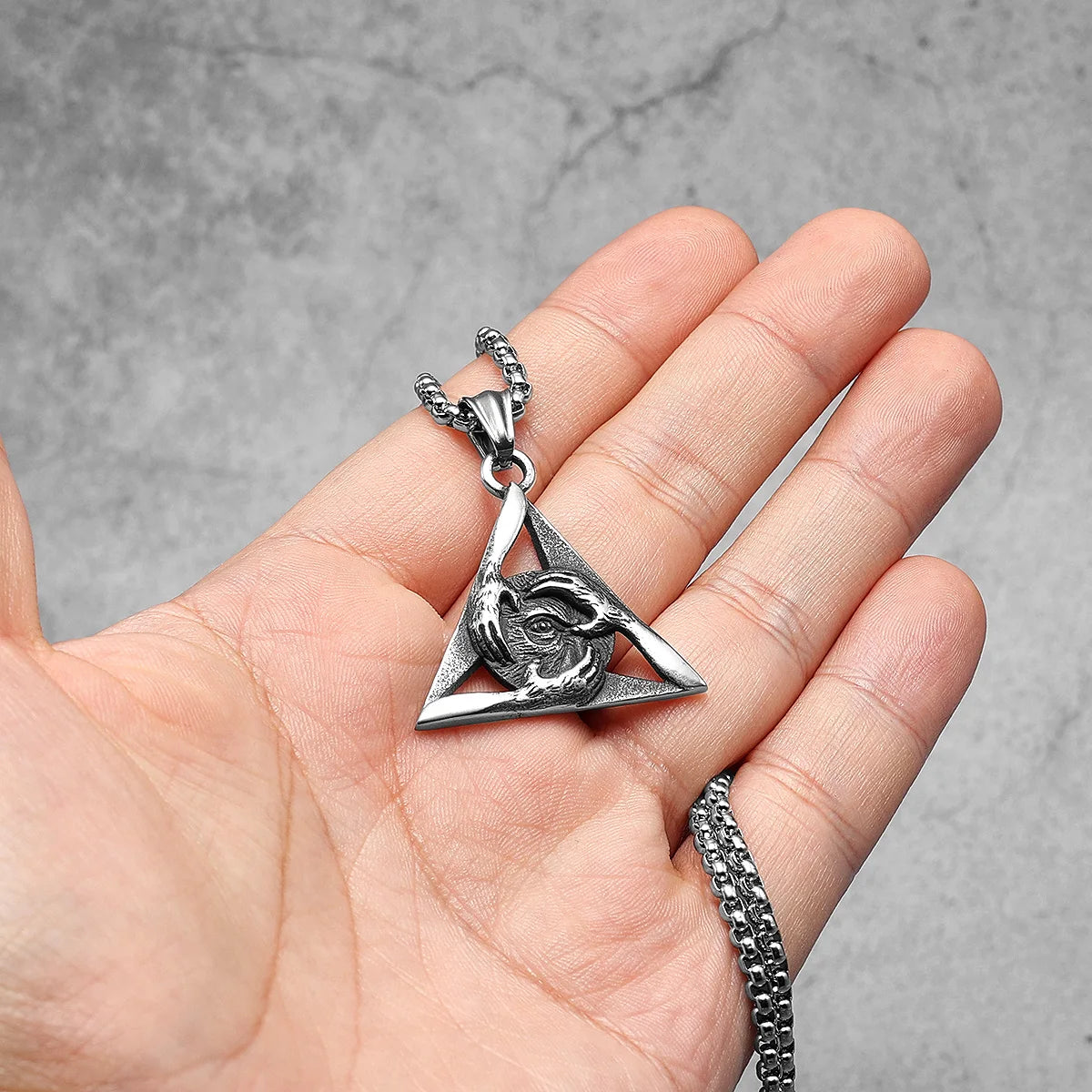 Freemasonry Eye Pendant — Stainless Steel
