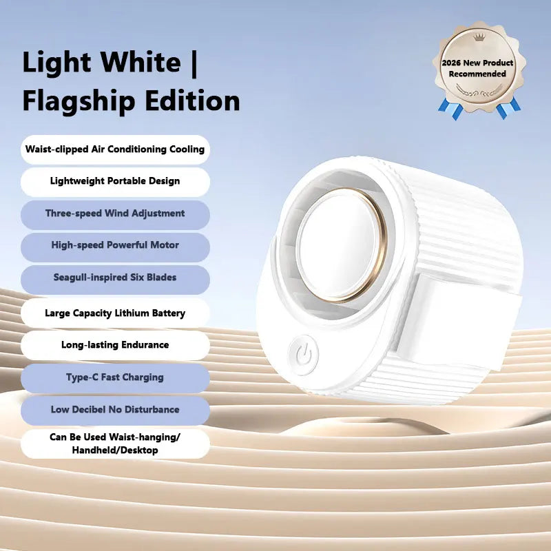 Lenovo Waist Fan Portable Air-Conditioner Personal Cooling Clip on Fan for Outdoor Sports Travel Office Workers Summer