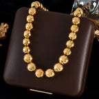 GANEMLY 316L Stainless Steel Metal Cuban Chain Necklace For Women Hip Hop Punk Waterproof 18K Gold Plated Neck Chain Jewelry
