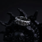 Cthulhu Tentacle Open Ring for Men — Gothic Silver-Tone Band