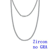 Silver-Tone VVS1 Moissanite Tennis Necklace 3-6MM