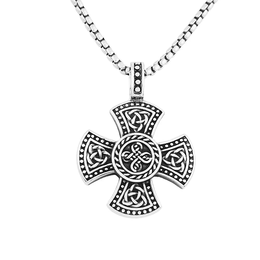 Celtic Cross Knot Pendant — Stainless Steel