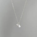 Mini Shiny Delicate 925 Sterling Silver Teardrop-shaped Zircon Pendant Choker Necklace for Woman Collarbone Chain Jewelry Gifts