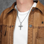 Jesus Cross Pendant Necklace — Stainless Steel