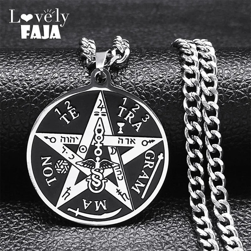 Pentagram Pendant Necklace — Stainless Steel