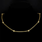 Length 60cm Ball Bead Chain Necklace for Women Men Stainless Steel Gold Sliver Black Color Fashion Jewelry Accessories