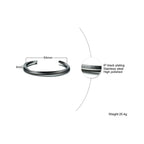 Minimal Thin Cuff Bangle Bracelet — Stainless Steel