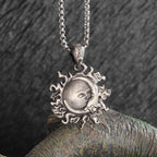 Nordic Rune Compass Necklace — Stainless Steel