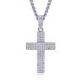 Iced Out Cross Pendant — 925 Silver