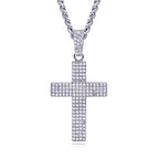 Iced Out Cross Pendant — 925 Silver