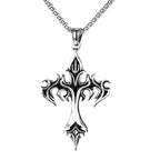 Gothic Cross Steel Pendant European American Retro