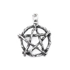 Classic Vintage Seal of Lucifer Satanic Pendant Stainless Steel Black Simple Pentagram Group Necklace For Men Biker