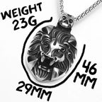 Vintage Gothic Lion Head Skull Pendant Necklace — Stainless Steel