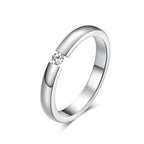 4mm Simple Smooth Women Rings Black Stainless Steel Men Rings Birthday Gifts Rings for men