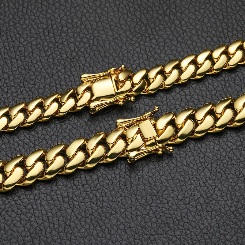 Luxury 24K 9999 Pure Gold real gold Wide 10mm 12mm 14mm Glow Cuban Chain Butterfly Buckle Men's Bracelet