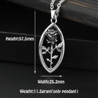 Rose Stainless Steel Pendant Necklace