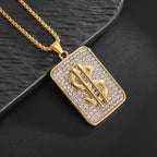 Hip Hop Rock Rapper Blessing Alphabet Pendant Necklace for Personality Men Fashion Street Trend Jewelry Accessories Gift
