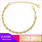 Twisted Snake Chain Bracelet — Gold or Silver, Stainless Steel
