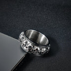 Gothic Western Skull Ring Vintage Rotatable — Stainless Steel