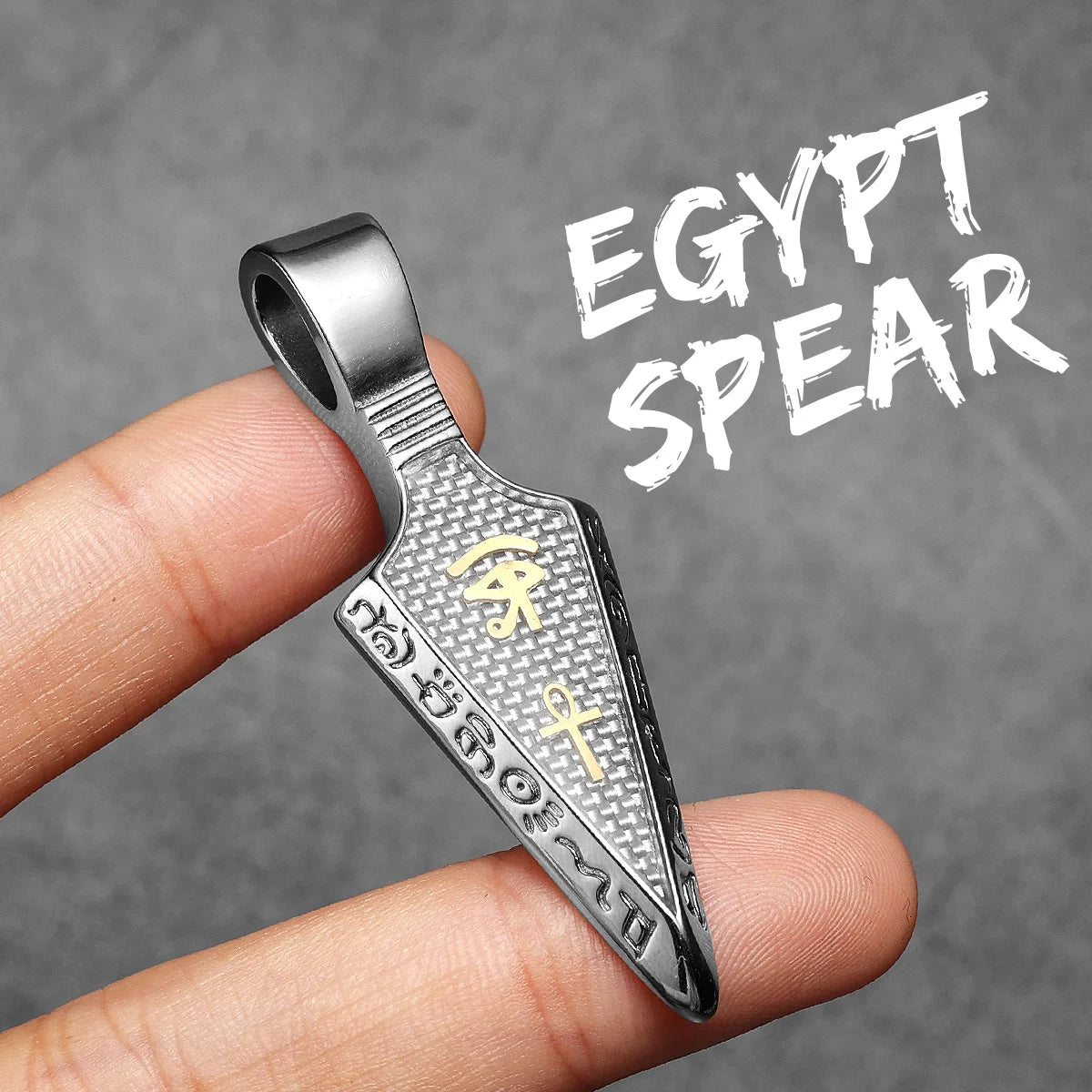 Eye of Horus Pendant Necklace — Stainless Steel