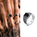Viking Rune Signet Ring — Black