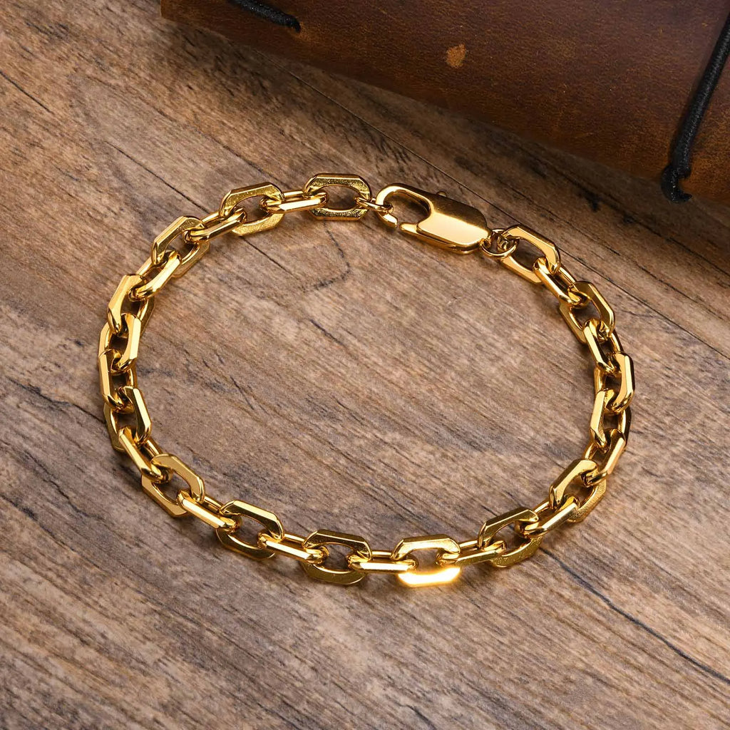 Rolo Link Chain Bracelet — Stainless Steel