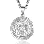 Nordic Rune Compass Necklace — Stainless Steel