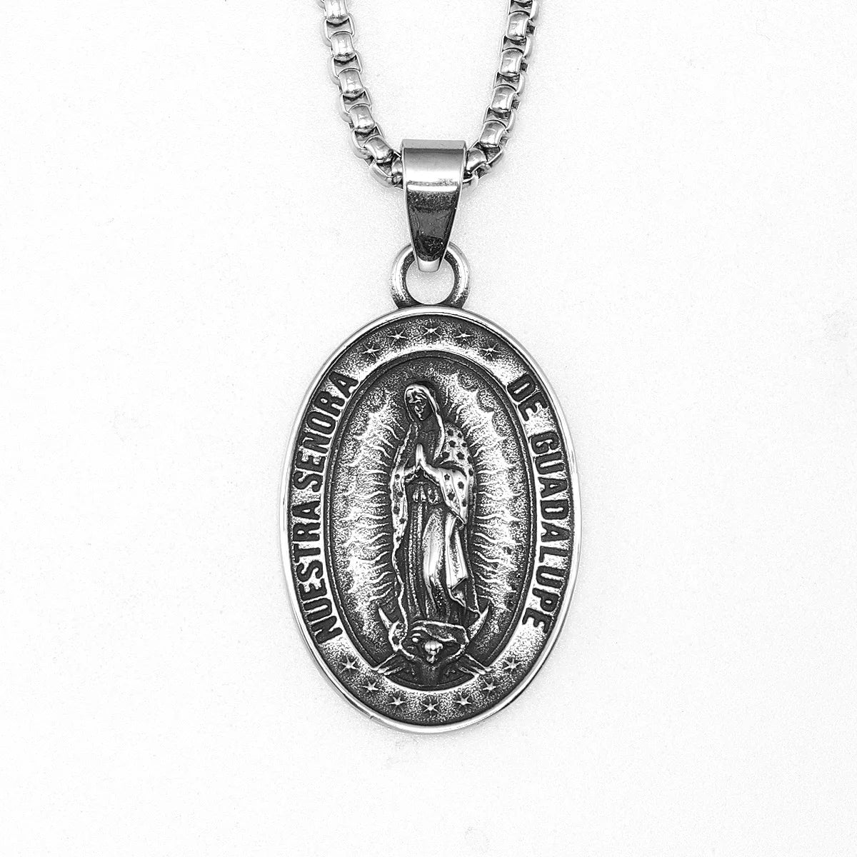 Guadalupe Pendant Necklace — Stainless Steel