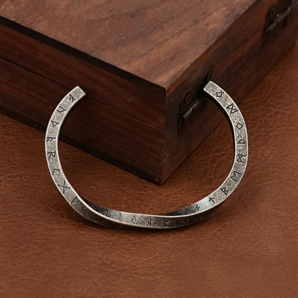 Mobius Rune Cuff Bracelet — Stainless Steel