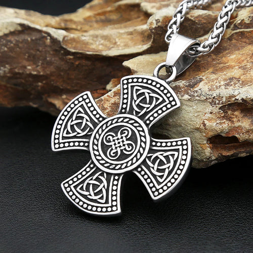 Celtic Cross Knot Pendant — Stainless Steel