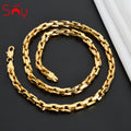 Dubai 18k Gold-Plated Hiphop Link Chain Necklace For Women Man Statement Gold Color Choker Classic Trendy Wedding Party