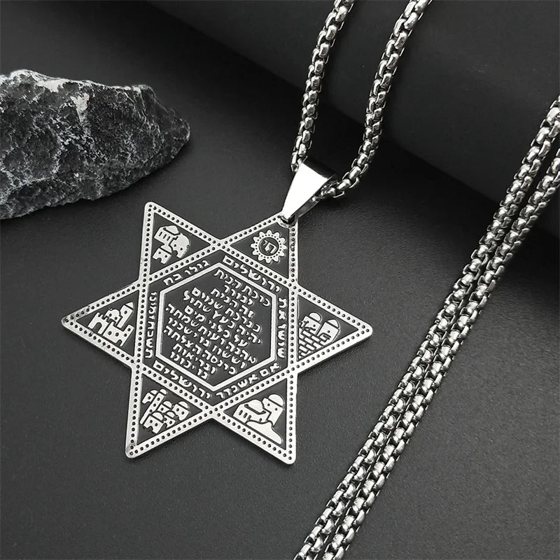 Star of David Solomon Necklace — Stainless Steel