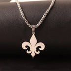 Fleur De Lis Pendant Necklace — Stainless Steel