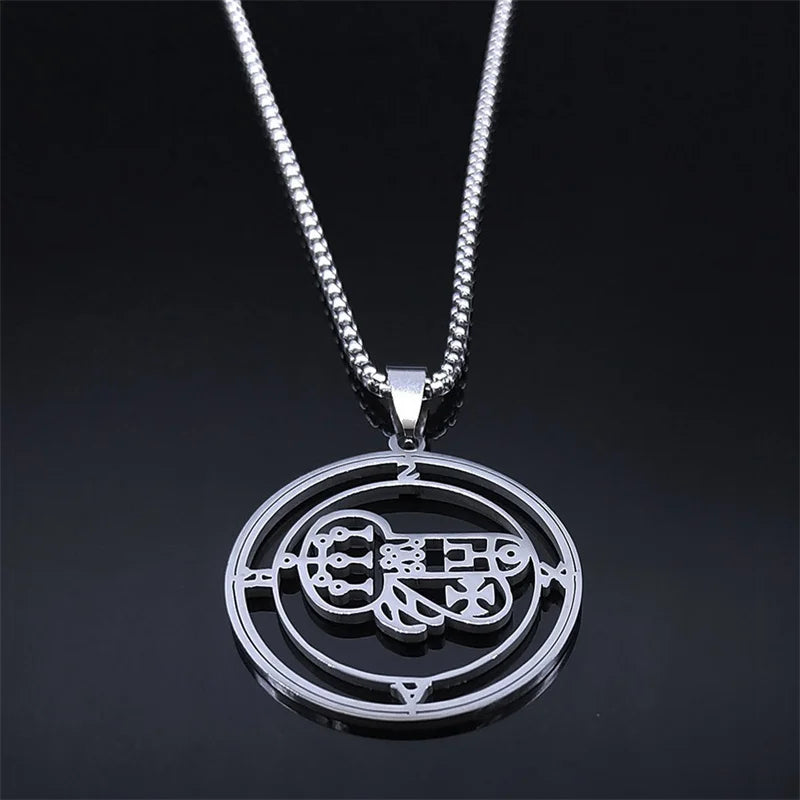 Gothic Pendant Silver Necklace — Stainless Steel