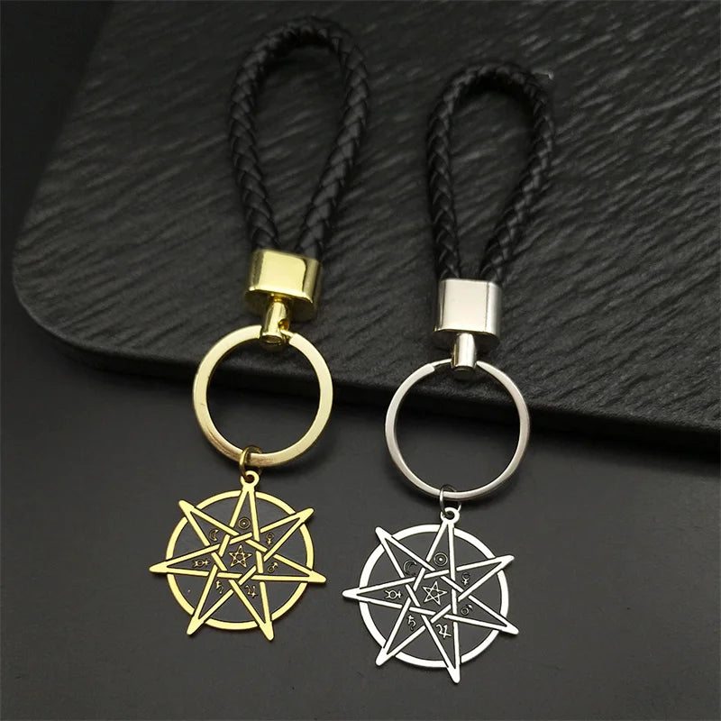 Star Key Steel Pendant Seven-pointed Witchcraft