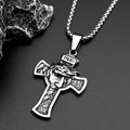 Jesus Crown Thorns Silver Pendant Inri Crucifix