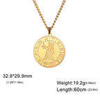 My Shape 12 Constellation Necklace Gothic Zodiac Pendant Chain Women Men Leo Aries Virgo Capricorn Birthday Jewelry Wholesale