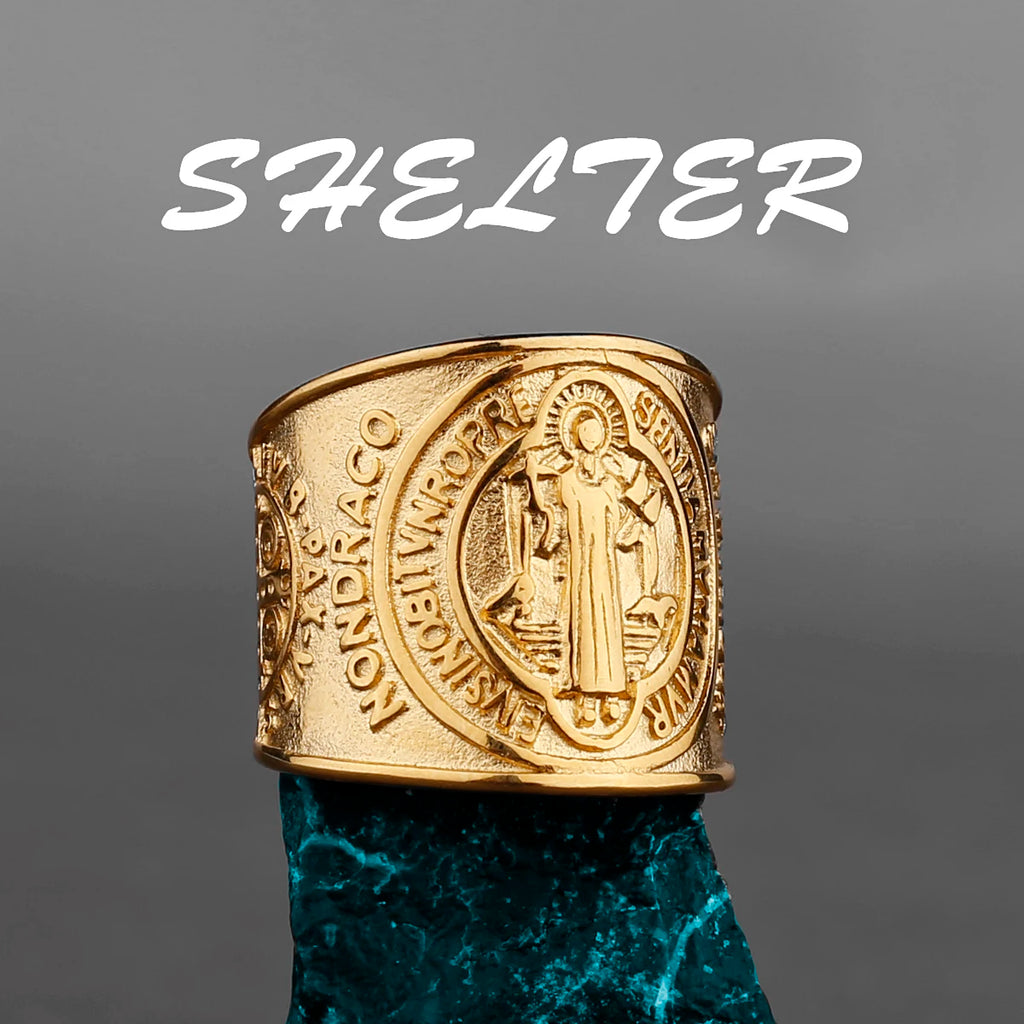 Stainless Steel Catholic Christian Cross Faith Amulet Ring Women Men Unisex Ring Multi Style Finger Jewelry Creative Gift